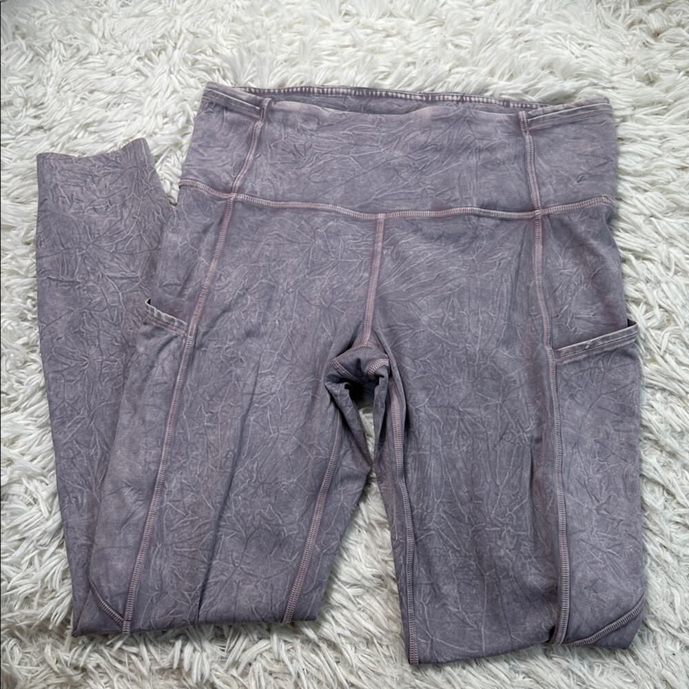 Lululemon Fast and Free Tight II 25" Ice Dye *Non-Reflective Ice Wash Violet Ver